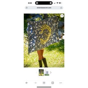 NWT PINK Victoria's Secret Oversized Floral Beach Swim Blue White Bath Towel